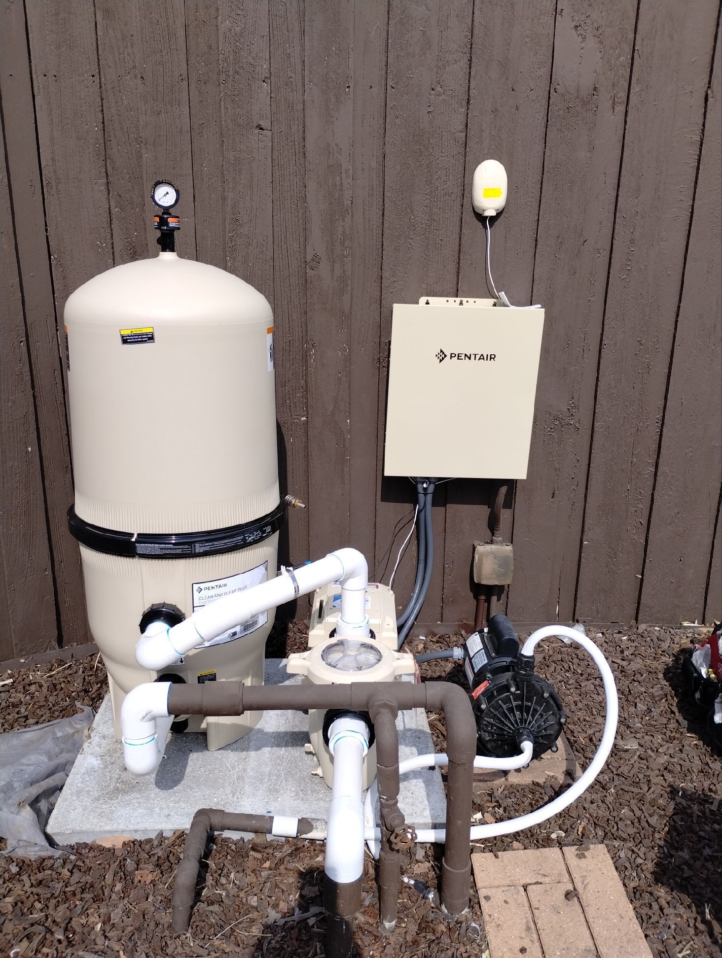 New filter, pump, and timer