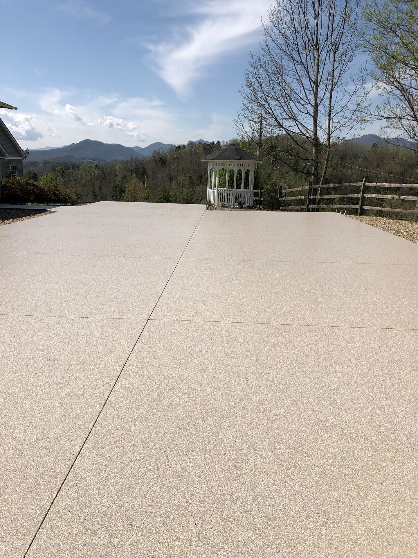 There is a gazebo in the middle of the road.