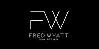 White FW logo with “Fred Wyatt Ministries” on a black background