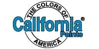 The colors of california america paints logo is blue and black.