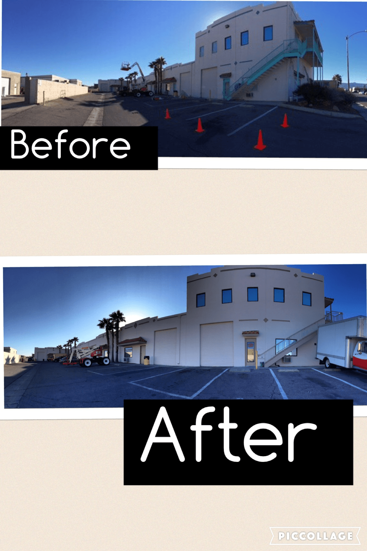 Before and after exterior painting