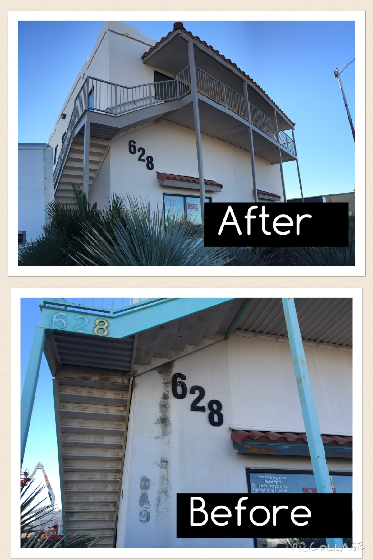 Before and after exterior painting