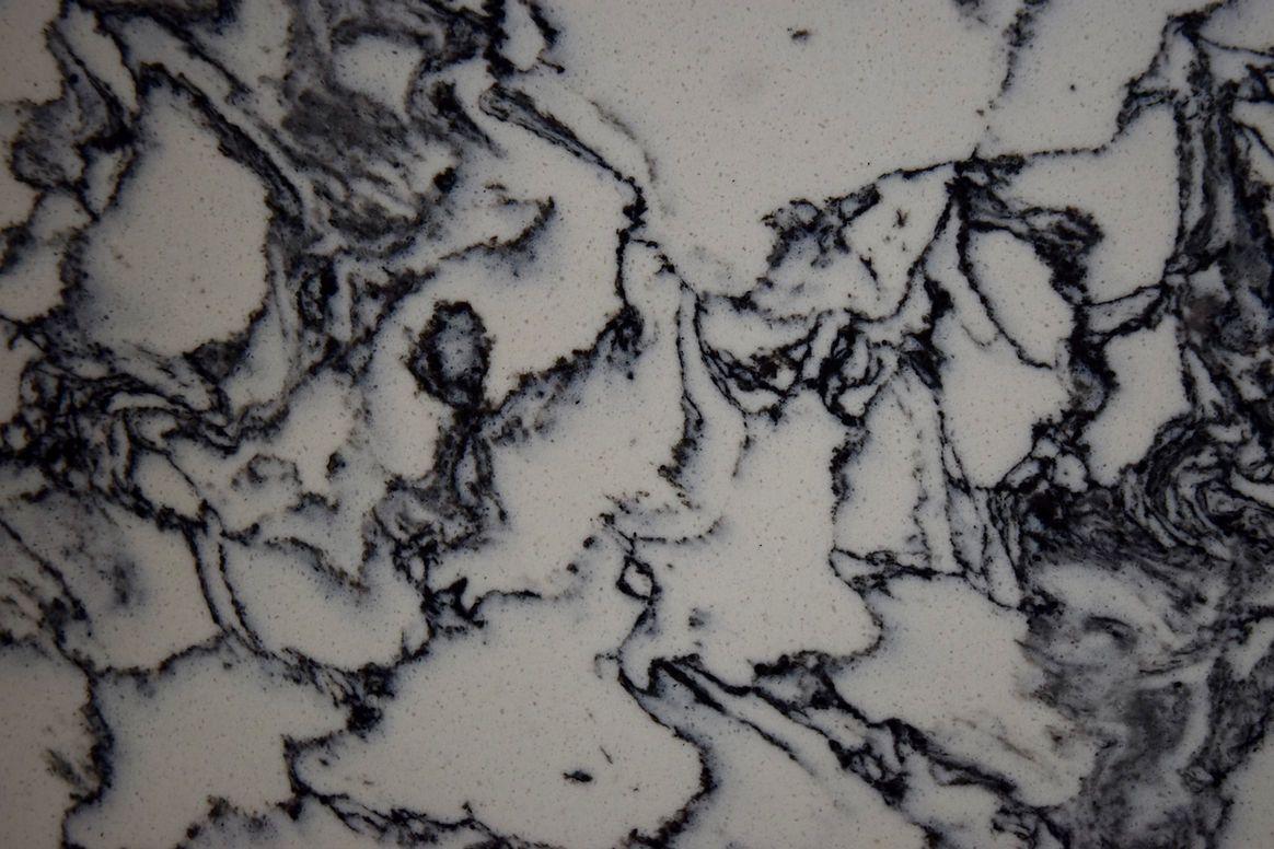 A close up of a black and white marble texture