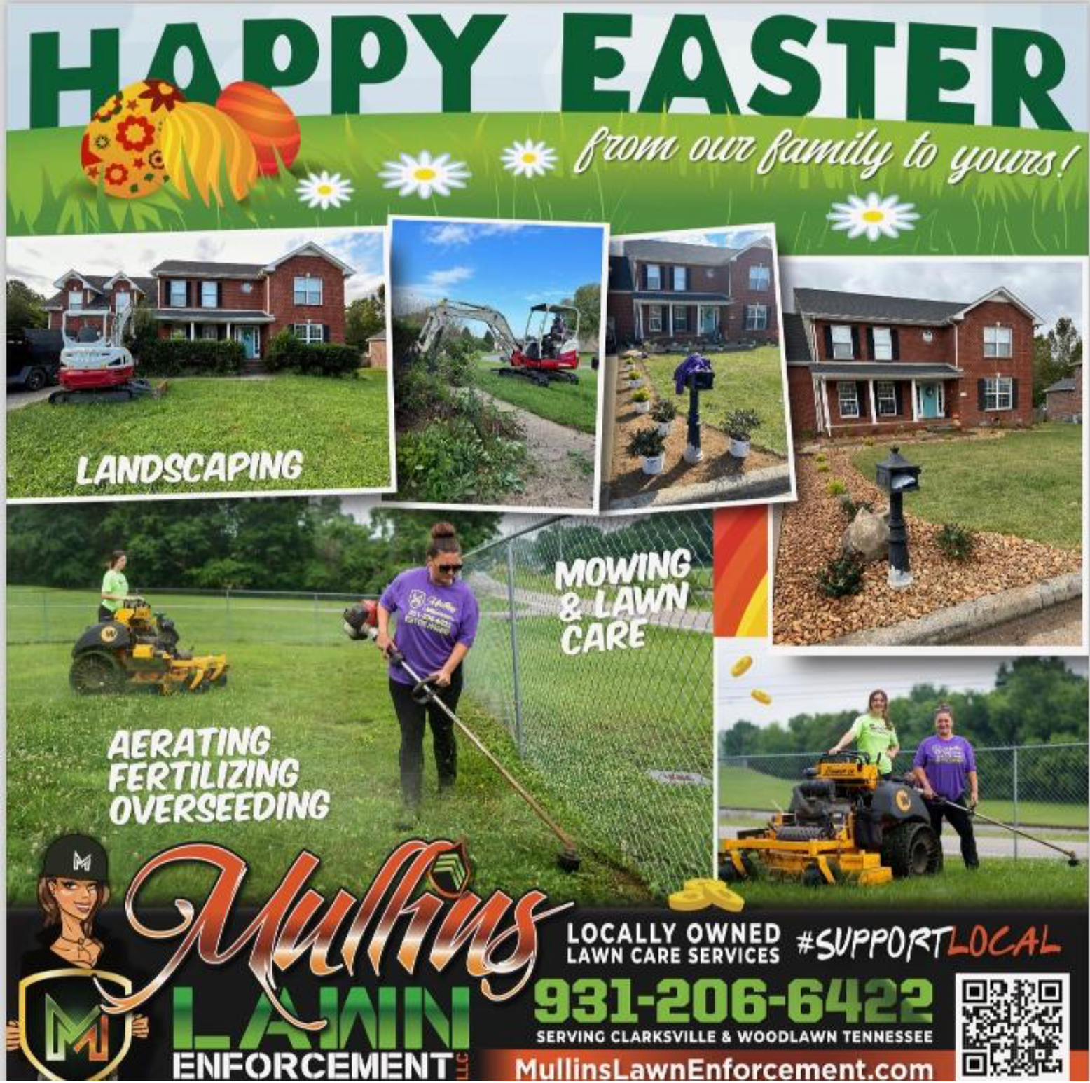 Happy easter from our family to yours from mullins lawn enforcement