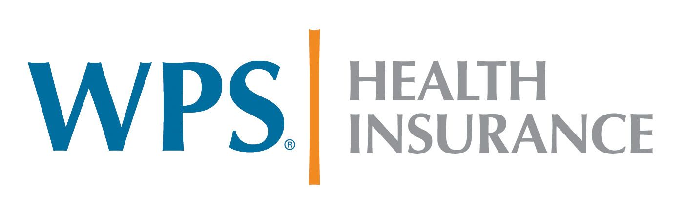 The logo for wps health insurance is blue and orange.