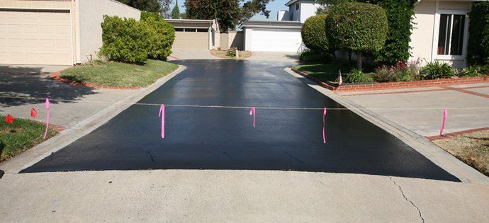 Driveway seal coated