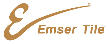 A logo for a company called emser tile