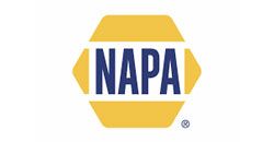 NAPA logo in blue and yellow on a white background