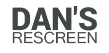 Dan's Rescreen logo in dark gray lettering on white background.