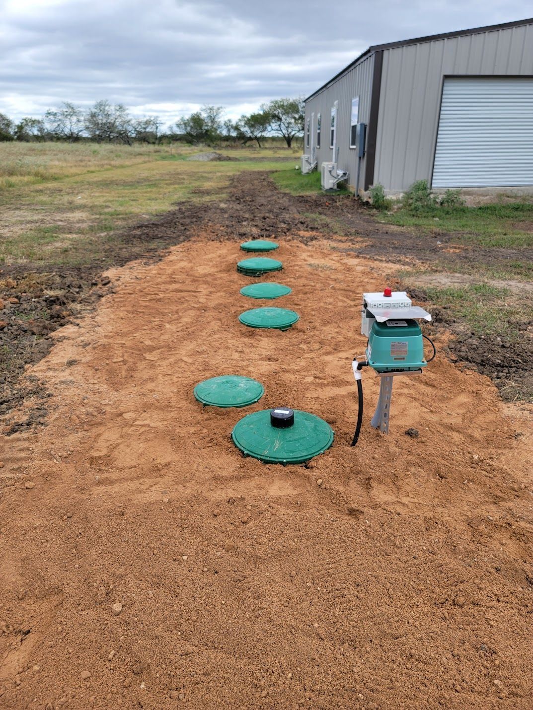 newly installed septic system