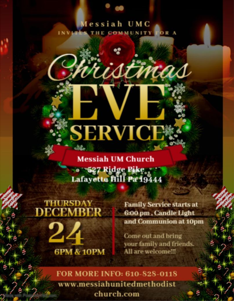 Christmas Eve service flyer