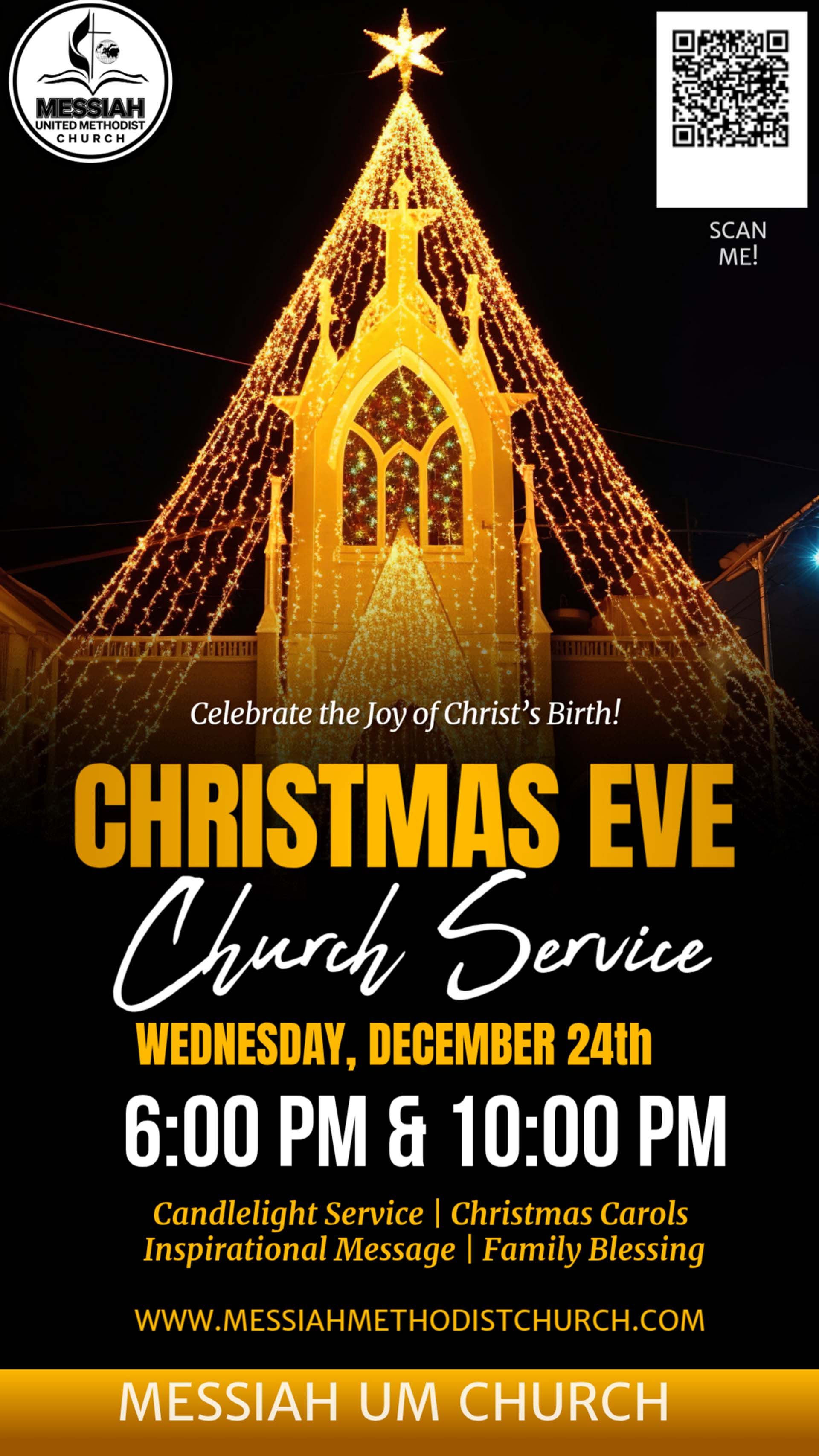 Christmas Eve Church Service flyer