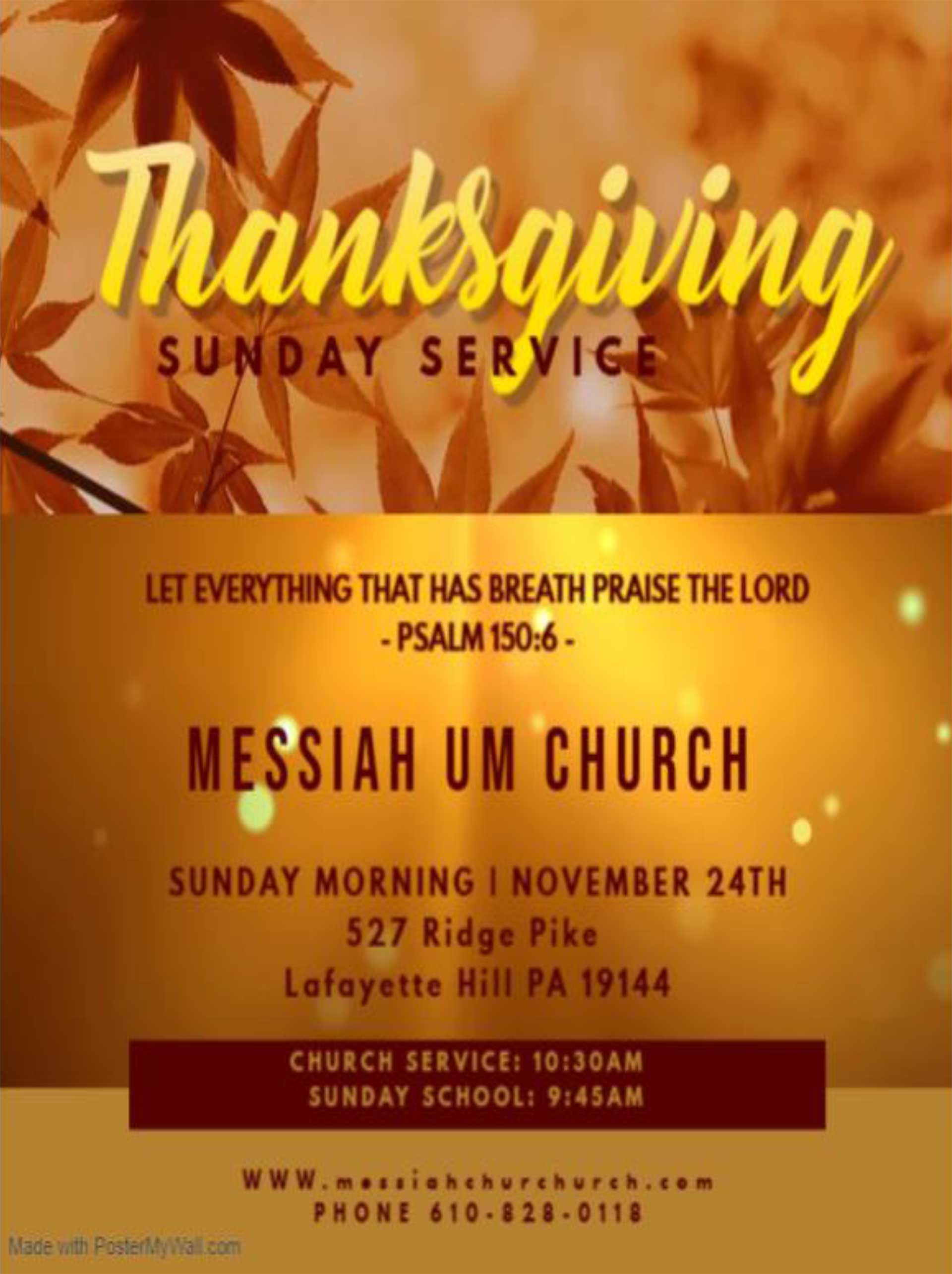 Thanksgiving Sunday Service