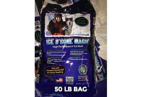 50 lb ice b'gone magic single bag - dry salt