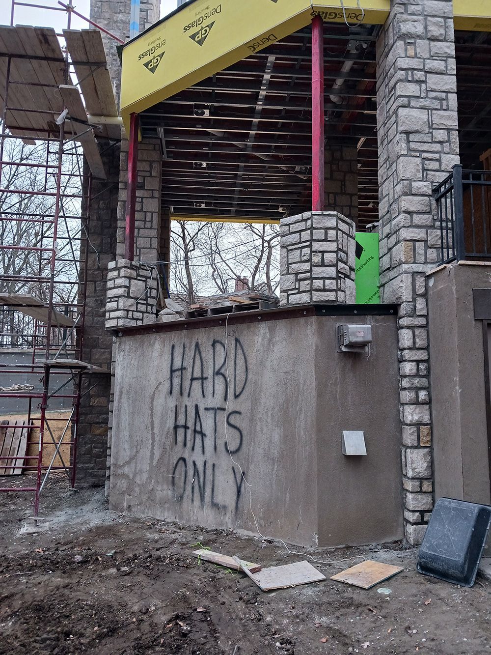 Decorative stone installation