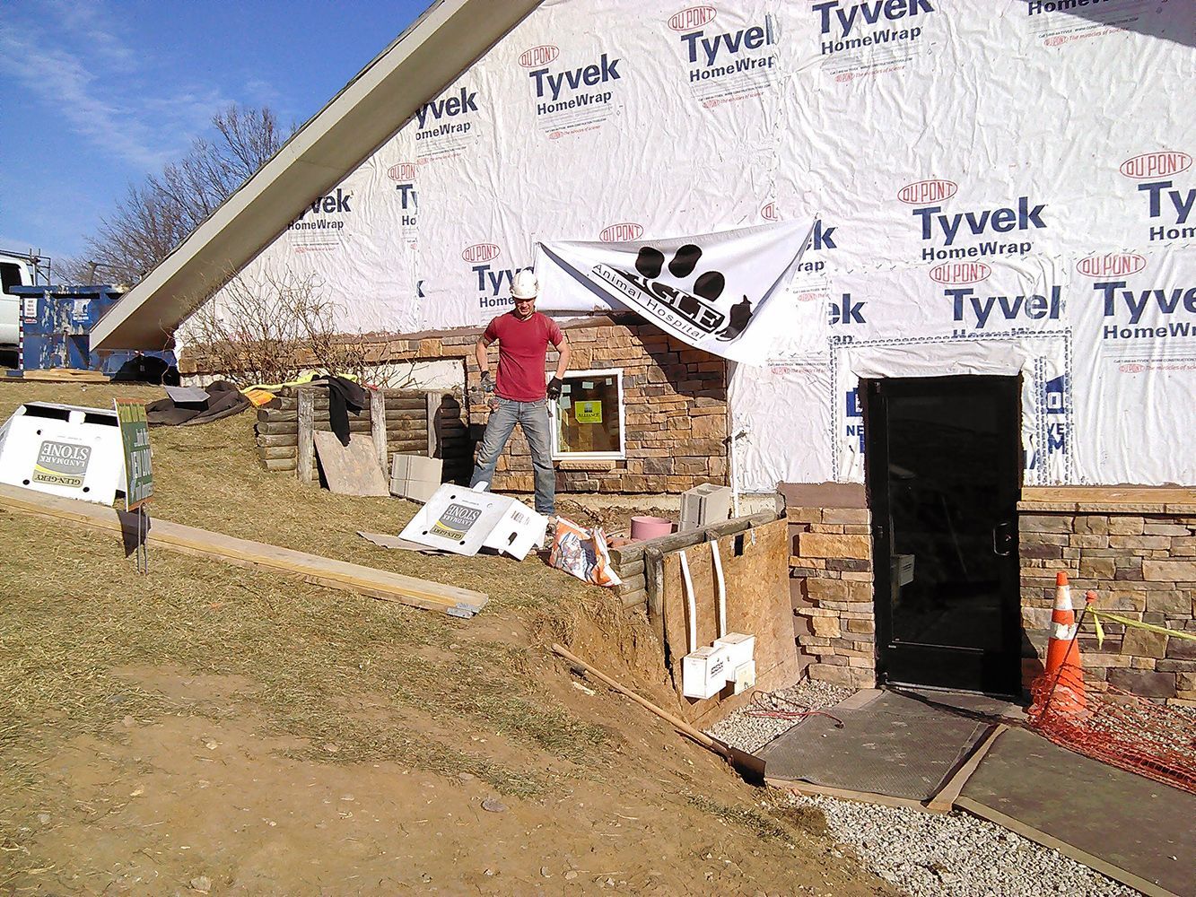 Decorative stone installation