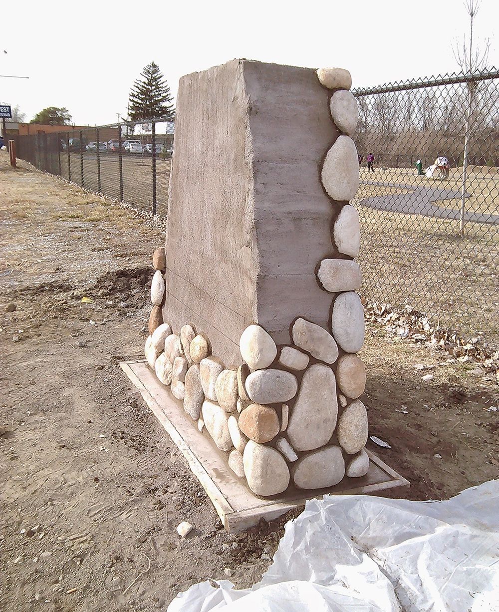 Decorative stone installation