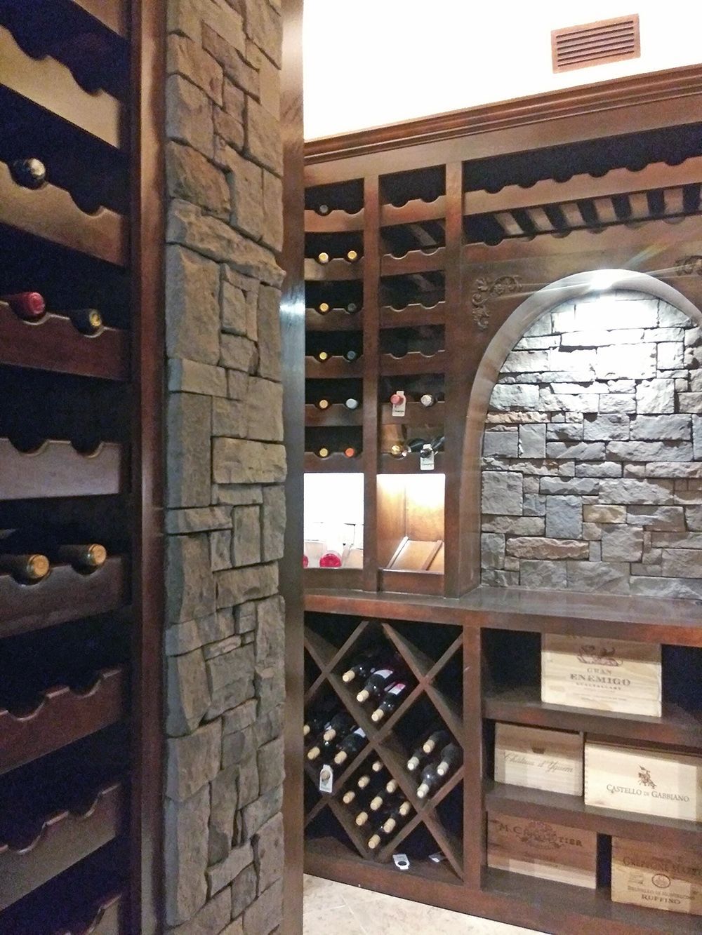 Interior stone wall