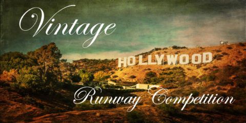 A poster for the vintage hollywood runway competition