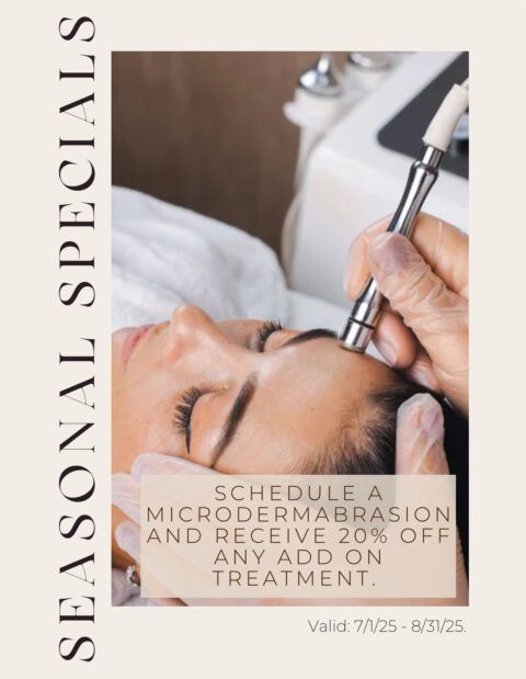 A woman is getting a microdermabrasion on her face