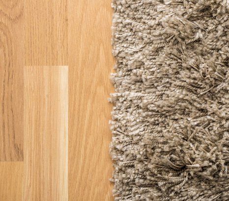 Hardwood and carpet