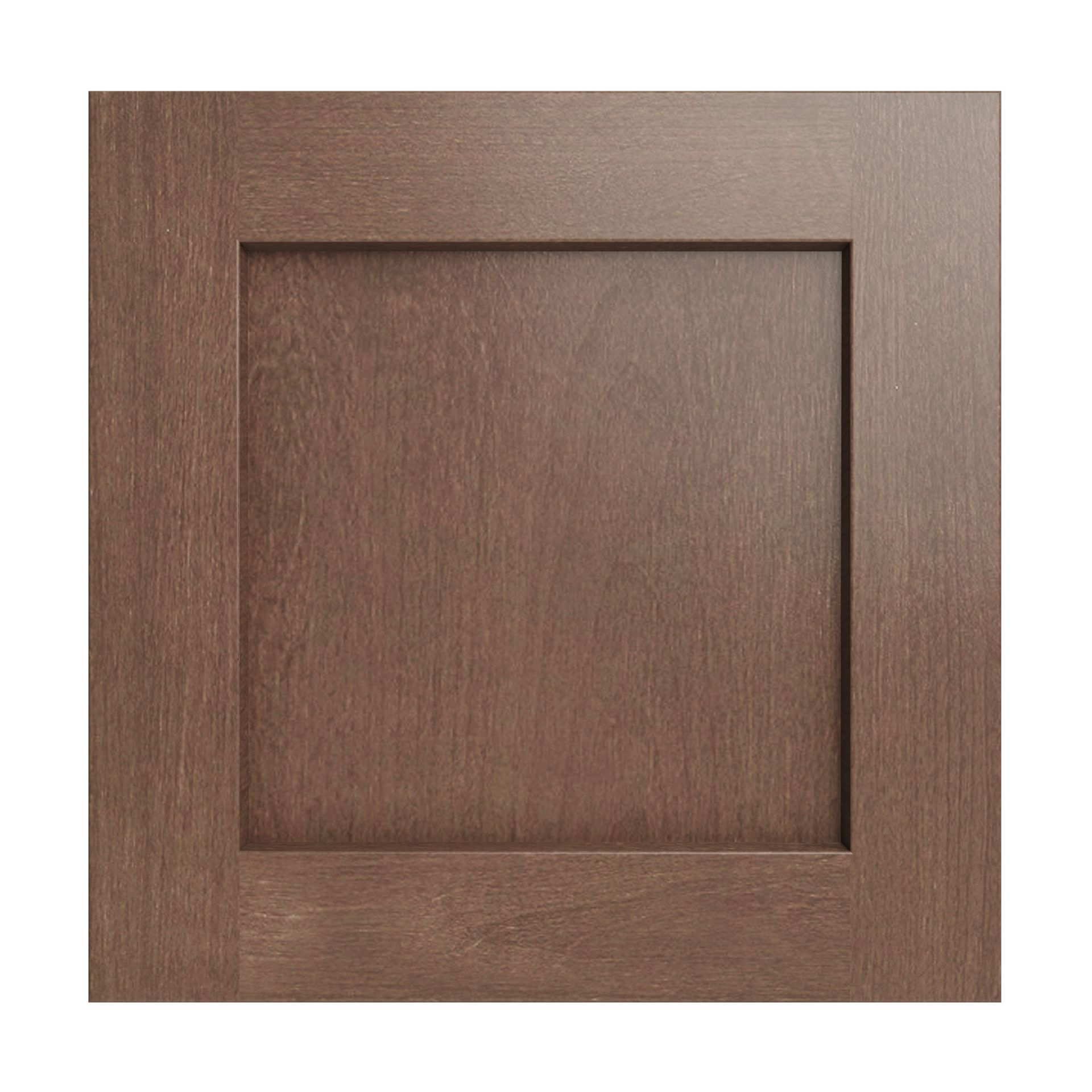 A close up of a square wooden door on a white background.