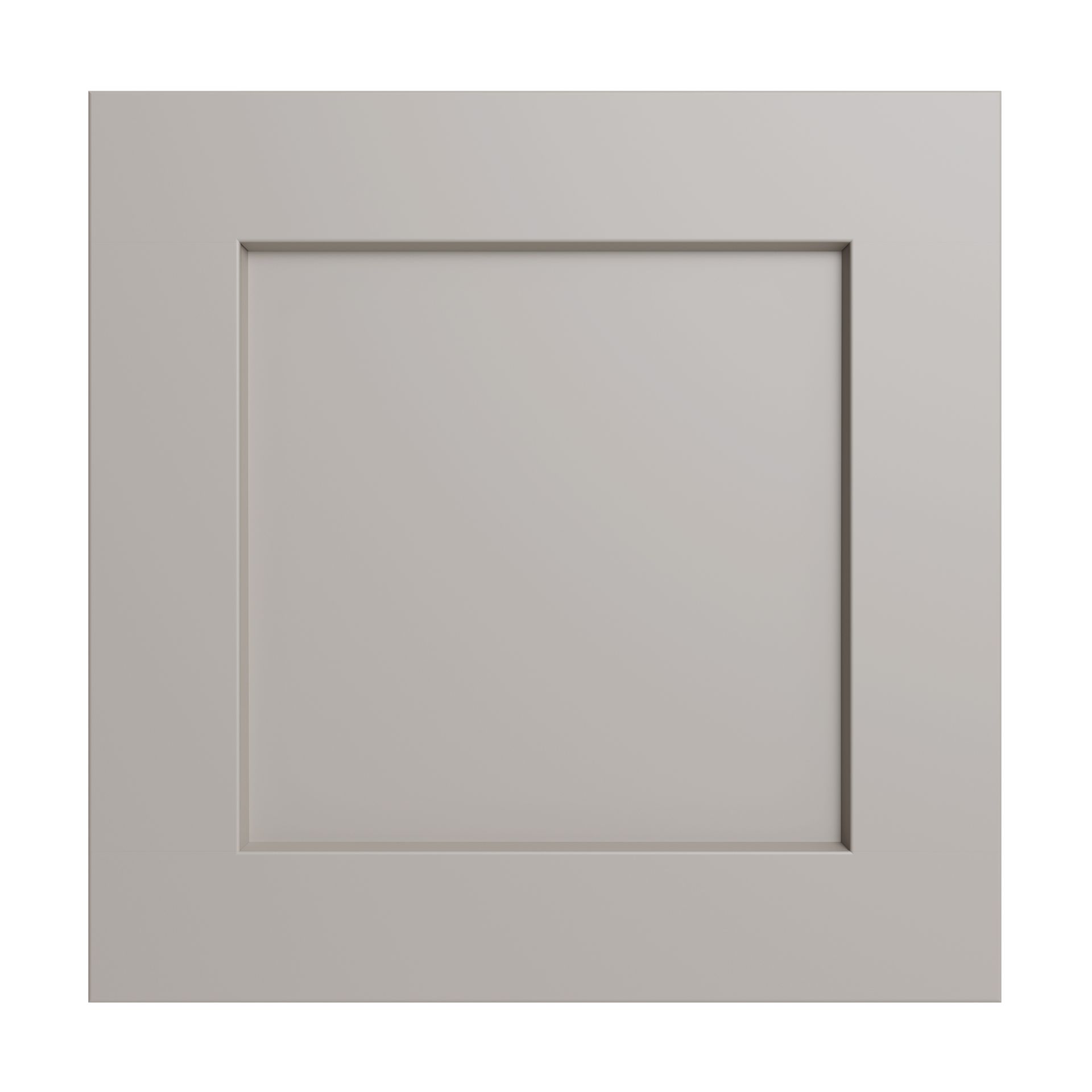 A square cabinet door with a square frame on a white background.