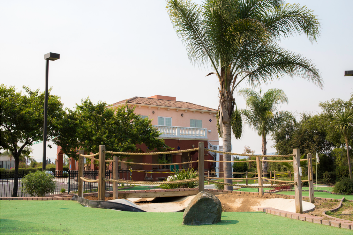 Outside the restaurant