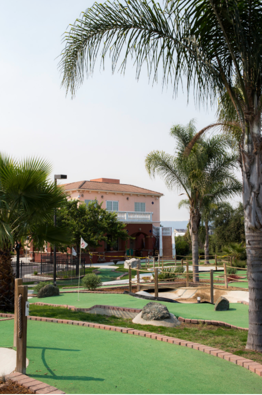 Outside the restaurant