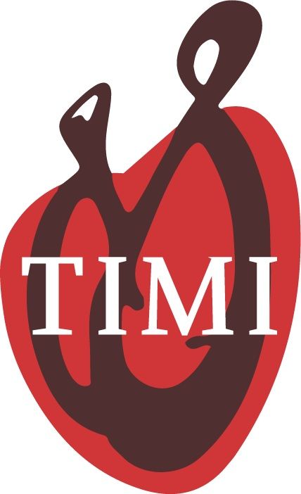 Red apple shape with the word