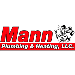 Mann Plumbing & Heating, LLC. Logo features red text 
