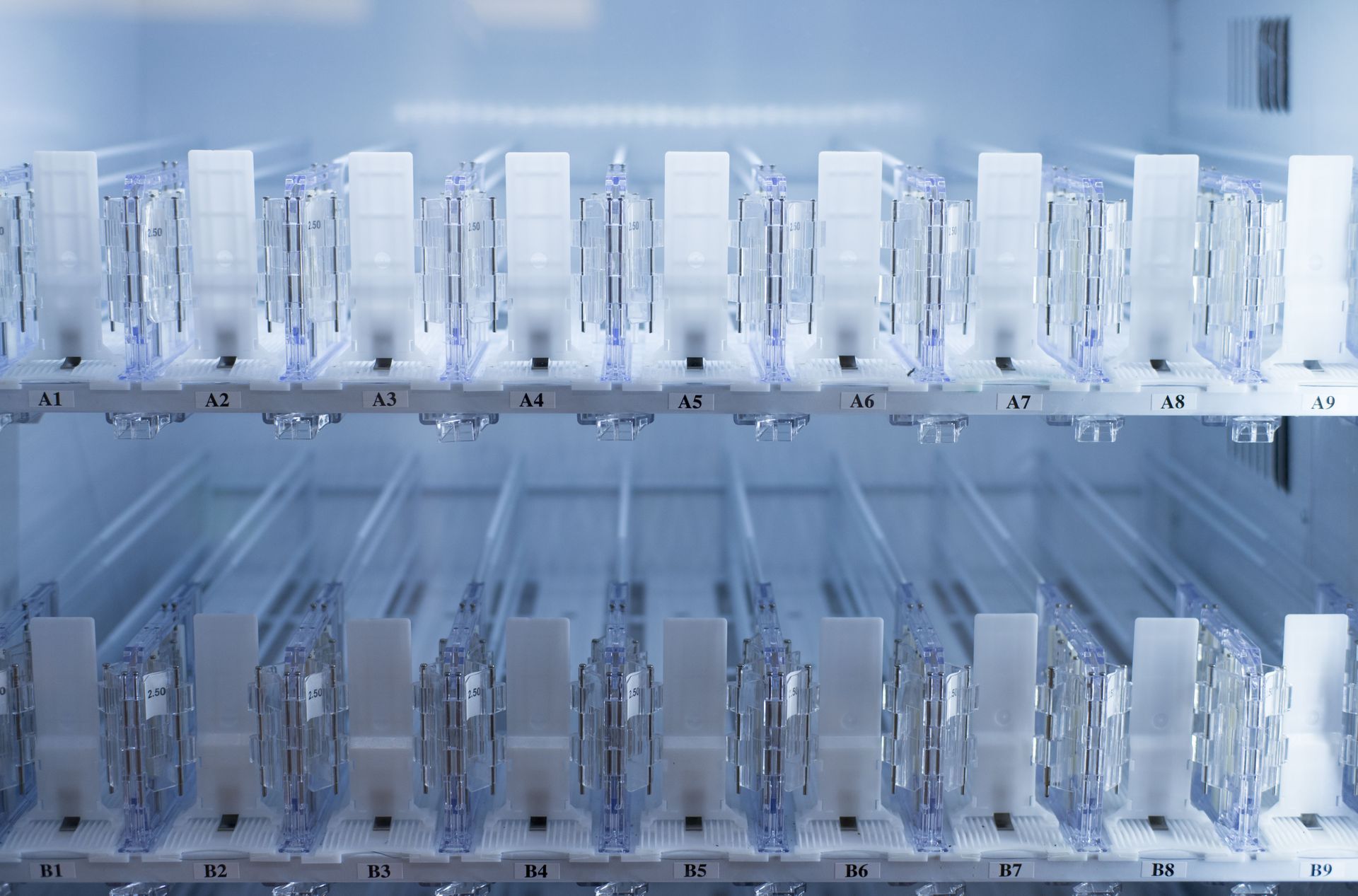 Cup of tea with lemon slice and mint on a saucer; light, blurred background.