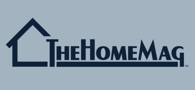A logo for the homemag with a house on it