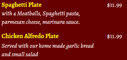 pasta menu 2