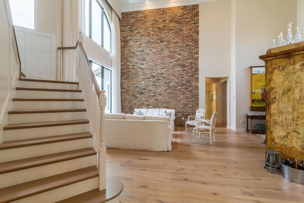 Custom Brick wall unit in elegant home