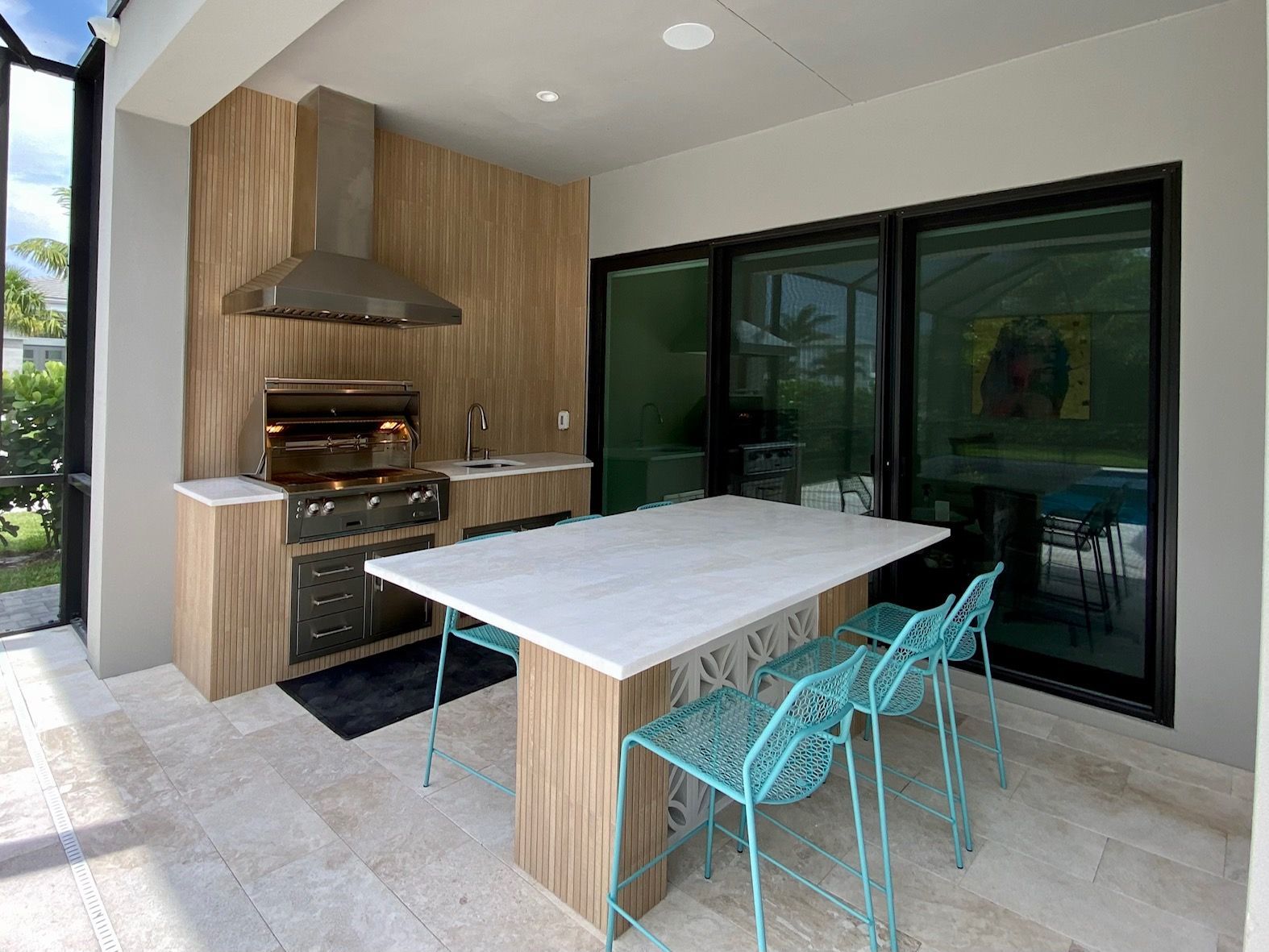 Inviting patio area for social gatherings in Lighthouse Point, FL.