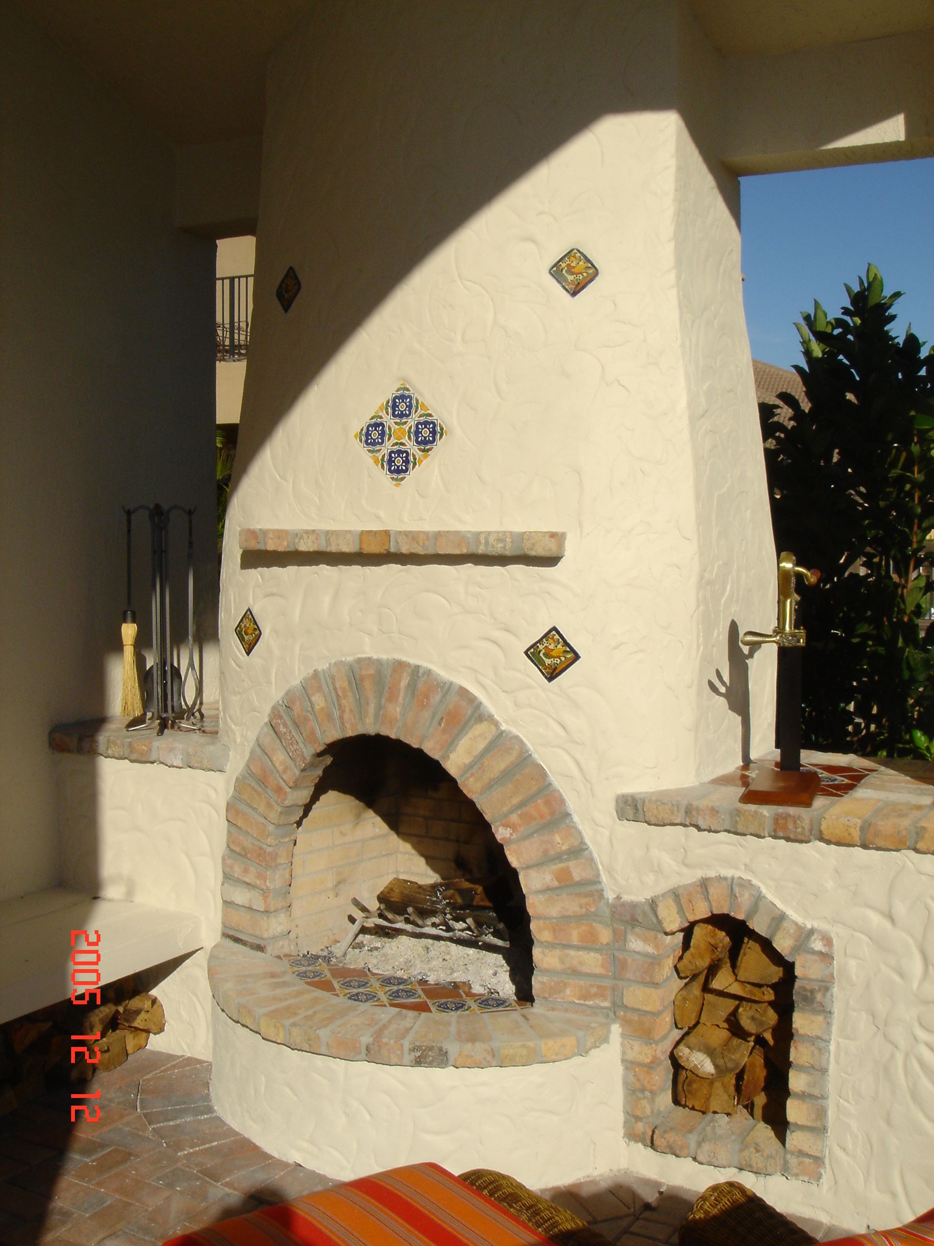 A picture of a fireplace was taken in 2007