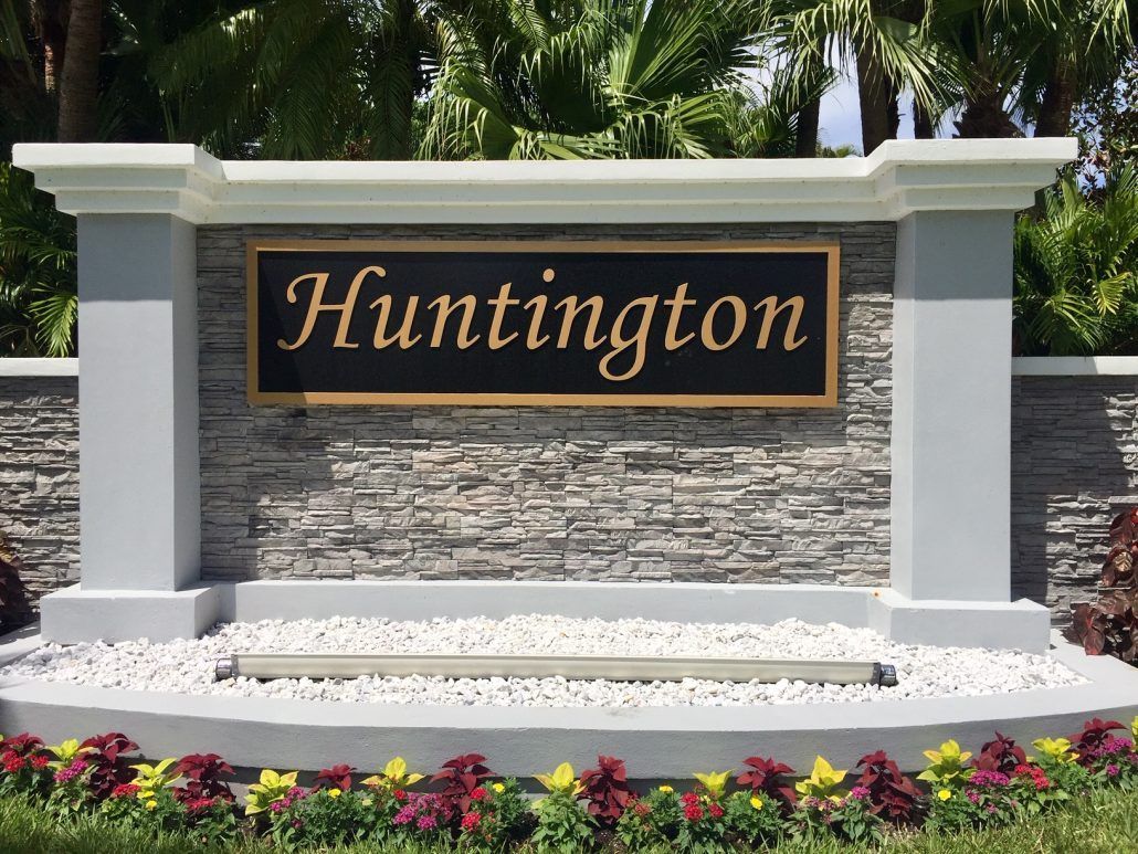Huntington custom brick monument sign
