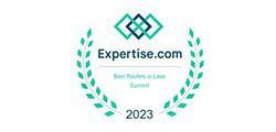 Expertise.com badge for Best Routers in Lewis Summit, 2023, with green laurel wreath and logo.