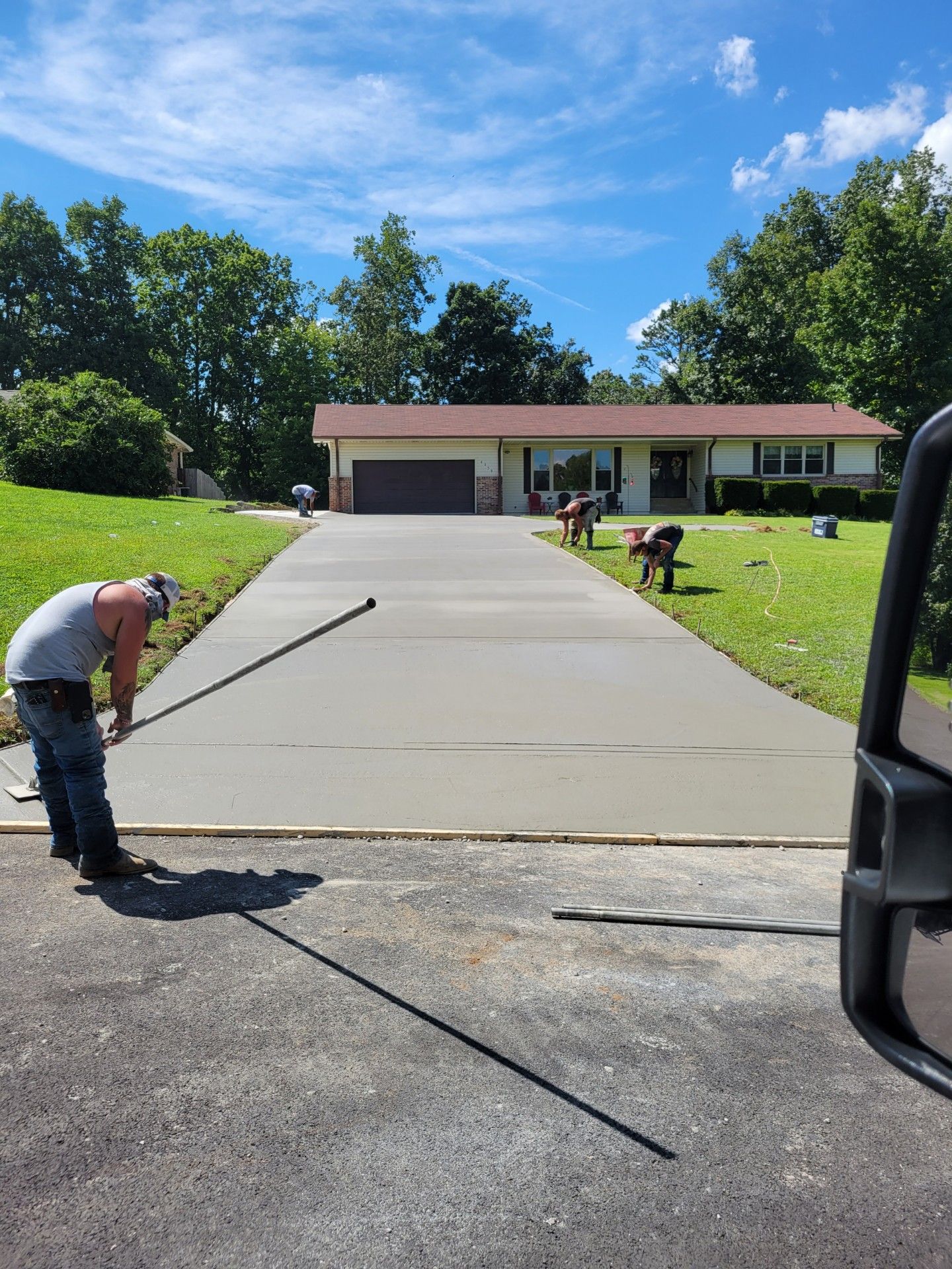 residential concrete walkway