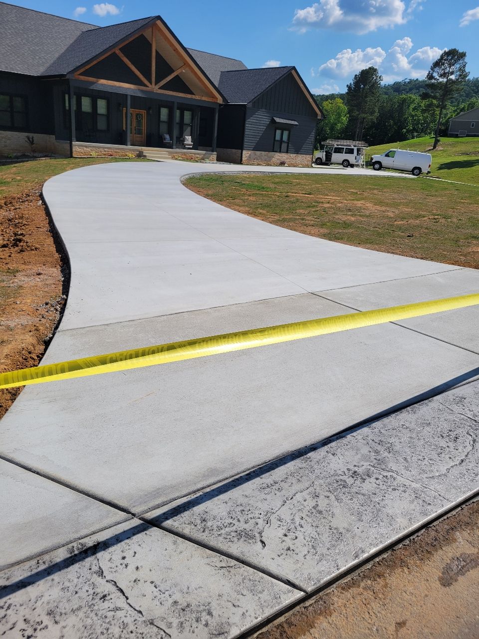 Concrete driveway