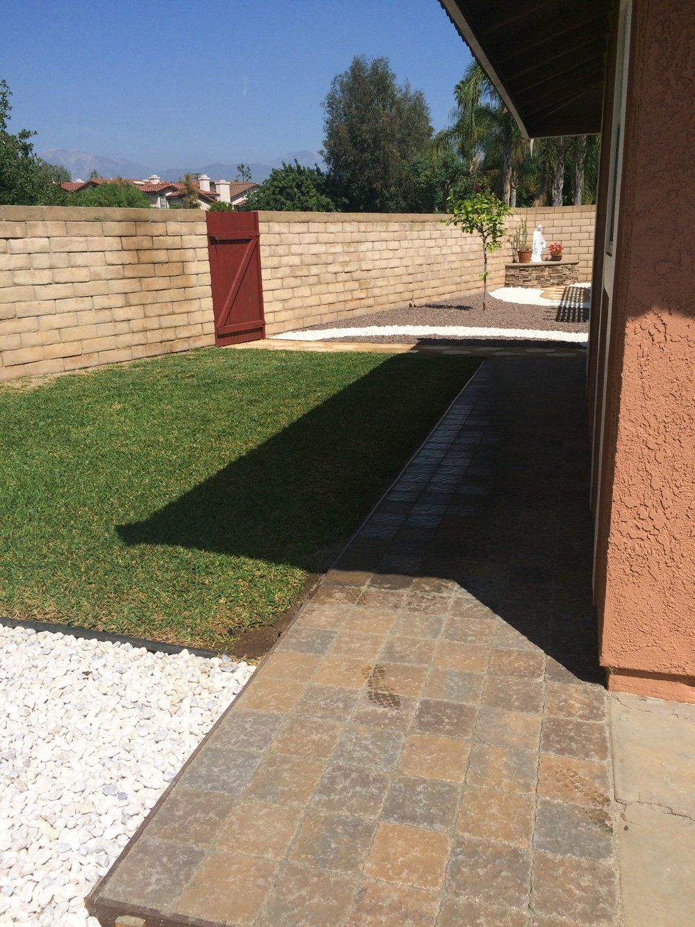 Lawn and gravel