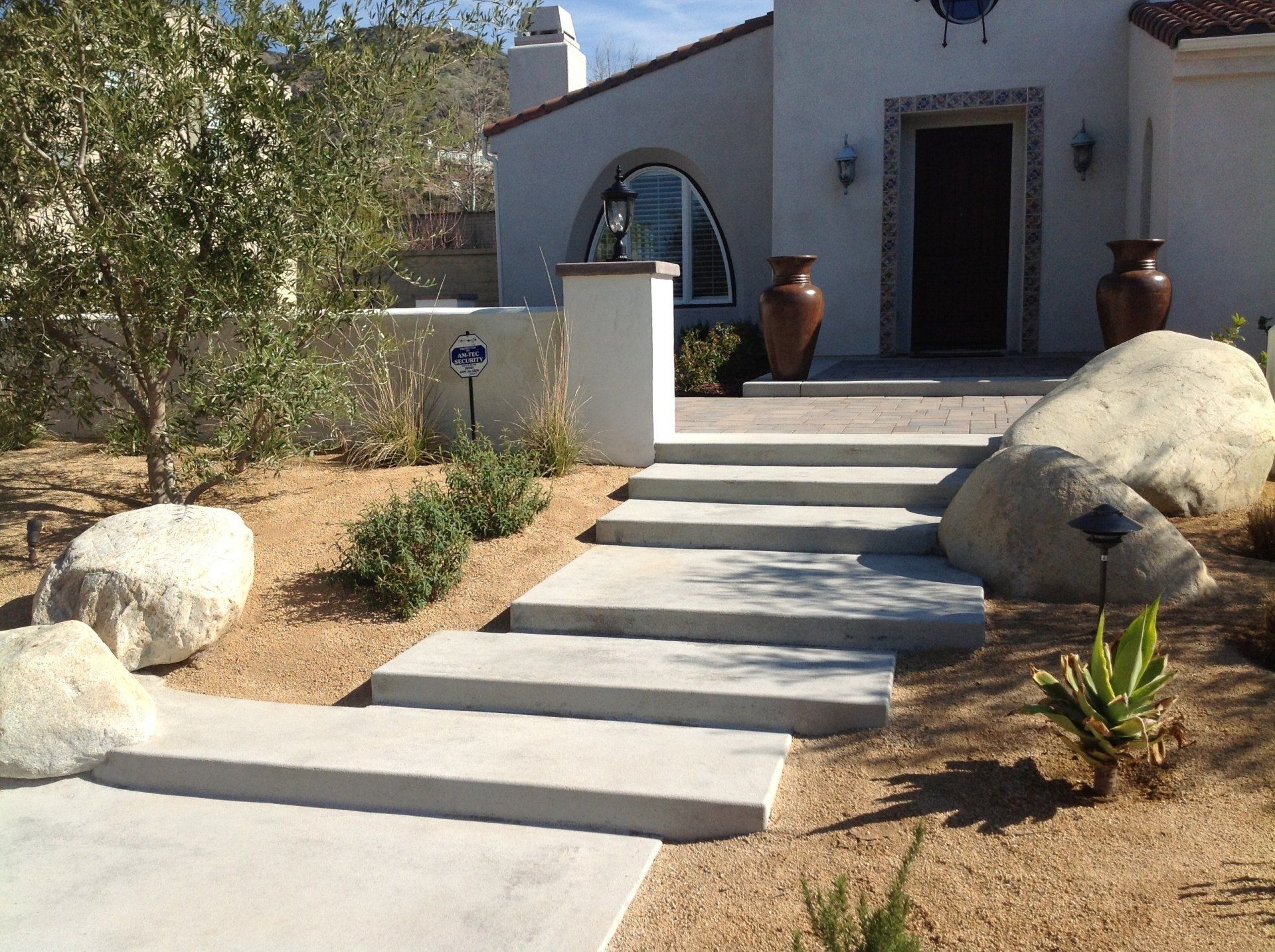 Beautiful landscape and concrete steps