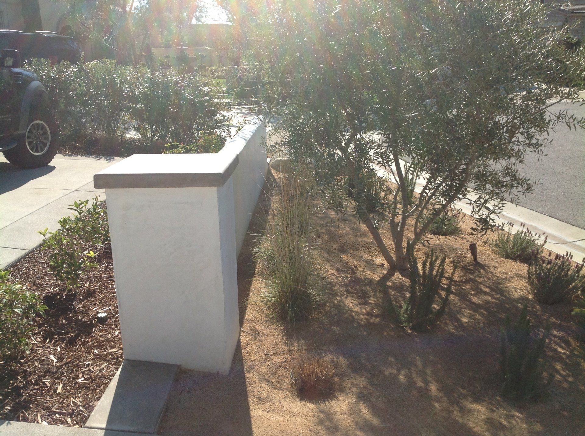 Concrete walls and beautiful landscape