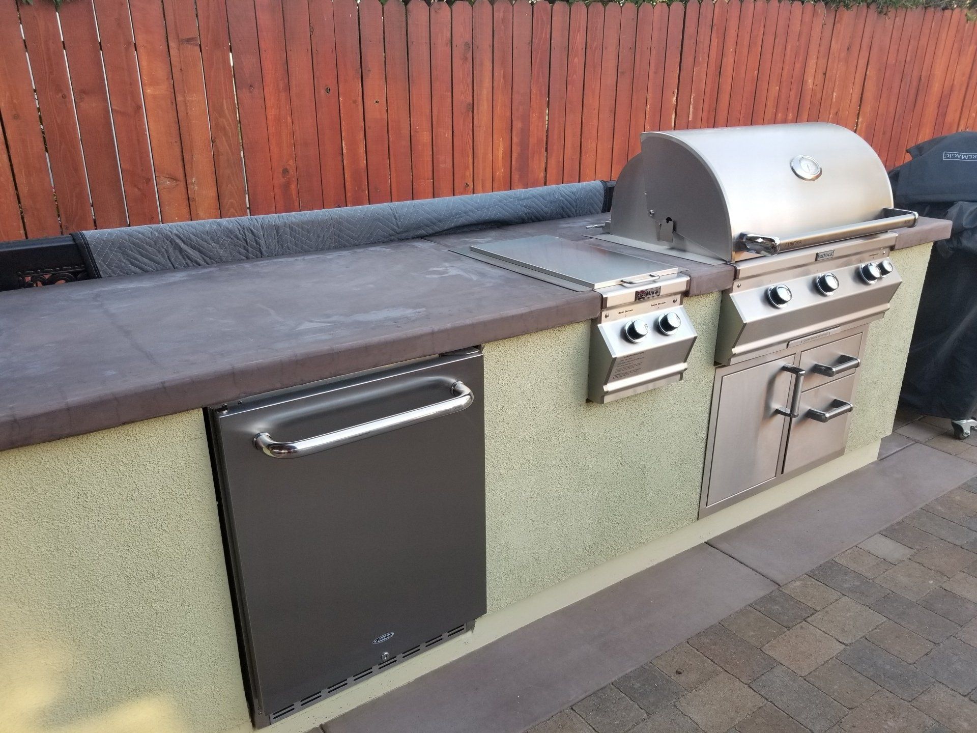 Outdoor kitchen with grill area