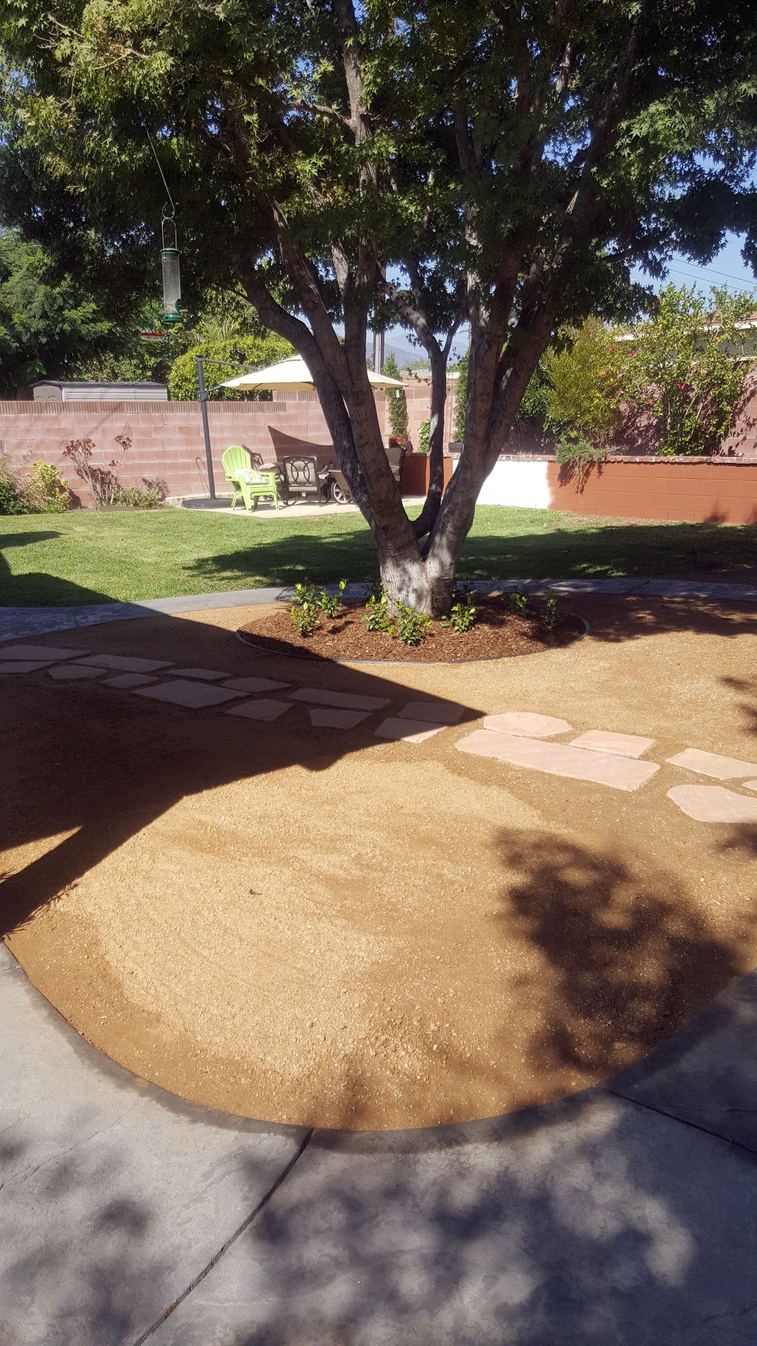 Beautiful landscape with stone walkway