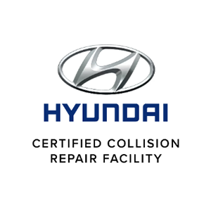The logo for hyundai certified collision repair facility
