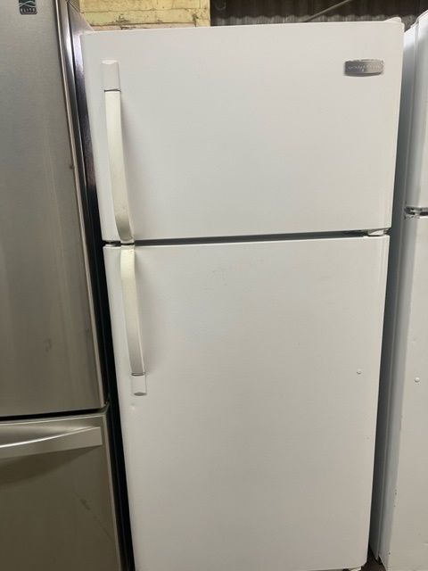 Double door white refrigerator