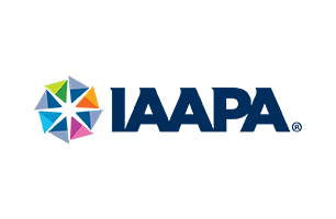 IAAPA logo: colorful geometric design beside dark blue text.