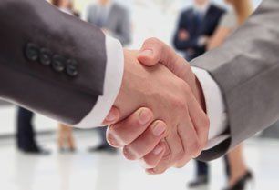 Corporate handshake